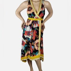 yellow ruffle sleeve dress Trina Turk Women's Bounce Ruffle Shirtdress in Desert Sun size XXL